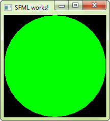 Capture d'écran de l'application Hello SFML