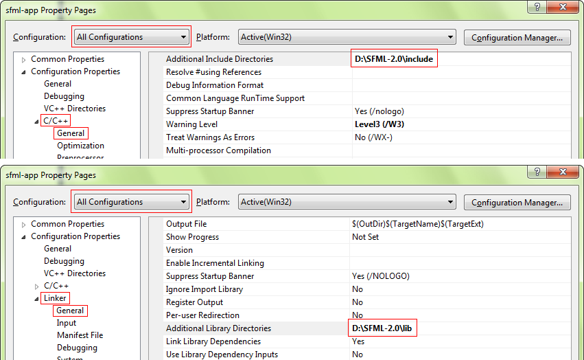 Sfml And Visual Studio Sfml Learn 2 5 Tutorials