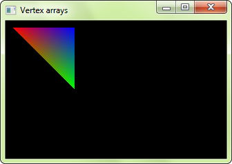 A triangle made with vertices